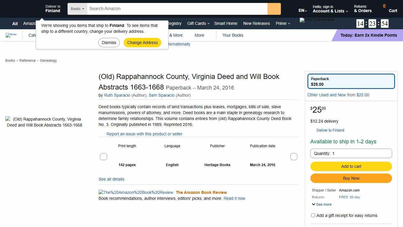 (Old) Rappahannock County, Virginia Deed and Will Book Abstracts 1663-1668: Sparacio, Ruth, Sparacio, Sam: 9781680341263: Amazon.com: Books